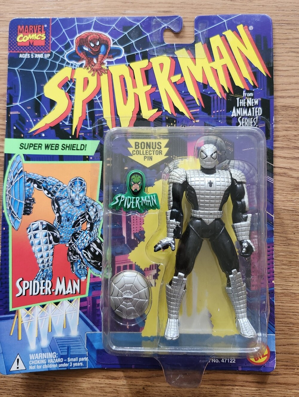 1994 Marvel Spider-Man~ Super Web Shield Action Figure ToyBiz
